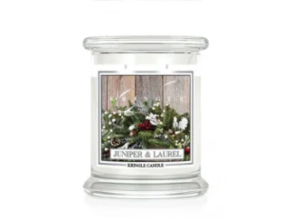 Kringle Candle Juniper & Laurel vonná sviečka stredná 2-knôtová (411 g)