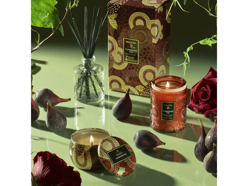 Voluspa Japonica Forbidden Fig Small Jar vonná sviečka (5.5oz / 156g) – Obrázok 3