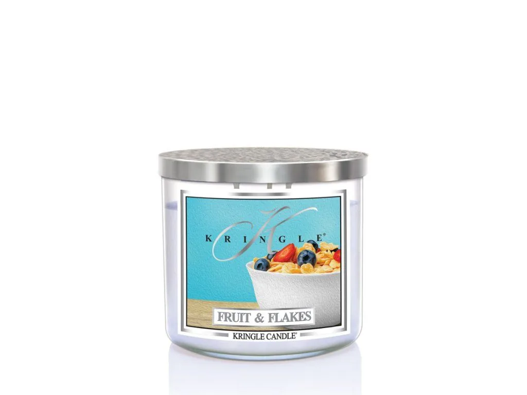 Kringle Candle TUMBLER Fruit & Flakes 3-knôtová vonná sviečka 411g