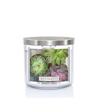 Kringle Candle TUMBLER Succulents 3-knôtová vonná sviečka 411g