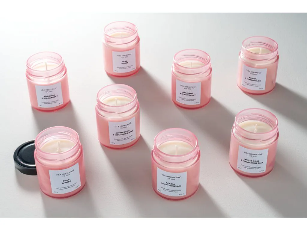Vila Hermanos Apothecary Rosa Hyacinth & Strawberry vonná sviečka 150g – Obrázok 2
