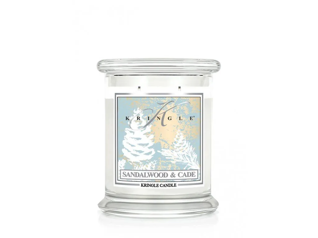 Kringle Candle Sandalwood & Cade vonná sviečka stredná 2-knôtová (411g)