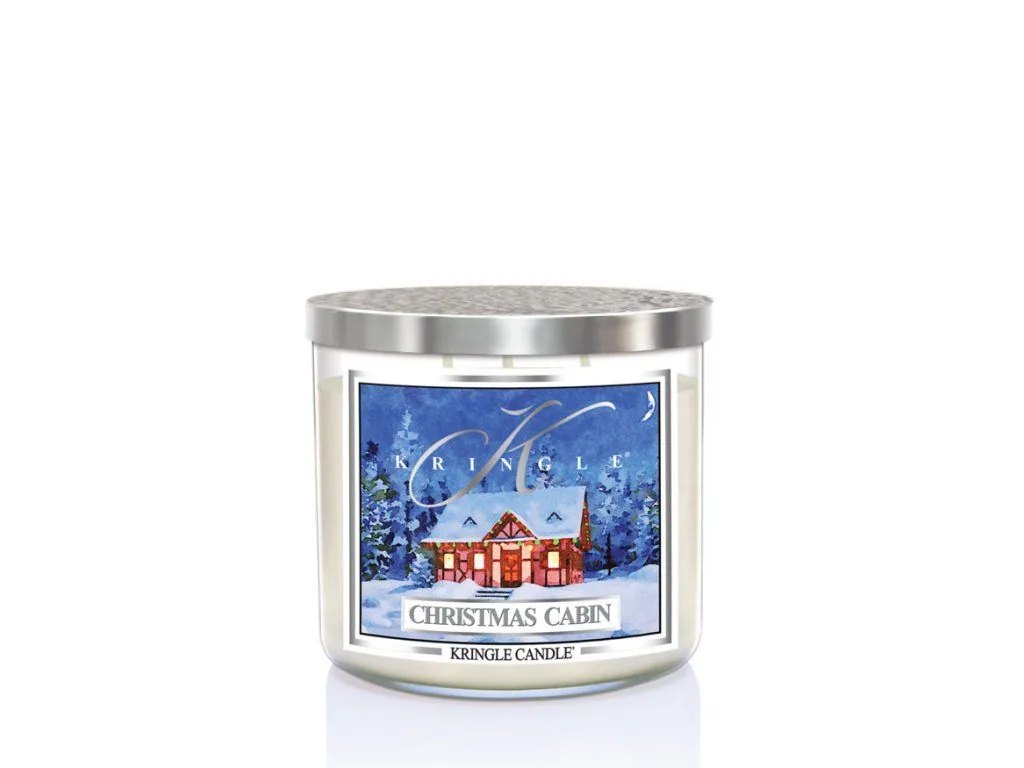 Kringle Candle TUMBLER Christmas Cabin 3-knôtová vonná sviečka (411g)