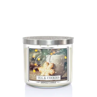 Kringle Candle TUMBLER Tea & Cookies 3-knôtová vonná sviečka (411g)