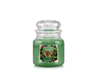 Country Candle Holly & Mistletoe vonná sviečka stredná 2-knôtová (453 g)