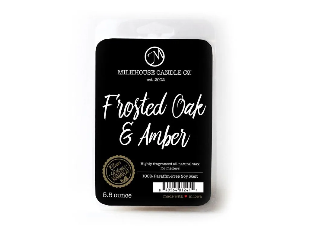 MILKHOUSE CANDLE Frosted Oak & Amber vonný vosk 155g