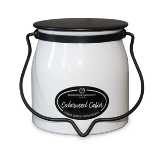 MILKHOUSE CANDLE Cedarwood Cabin vonná sviečka BUTTER JAR 2-knôtová (454 g)