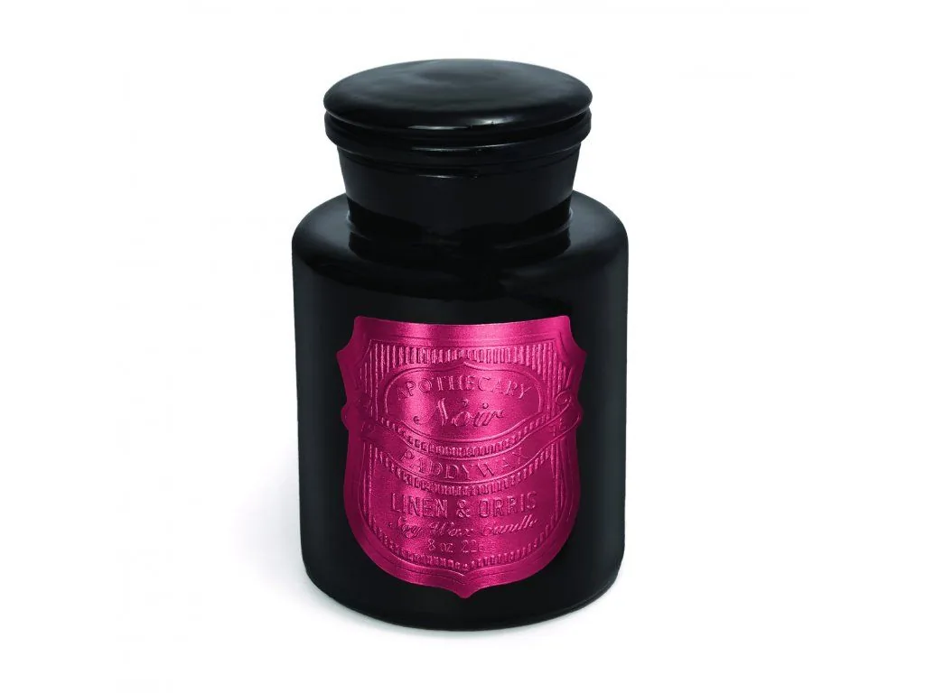Paddywax Apothecary Noir LINEN & ORRIS vonná sviečka (8oz / 226g)
