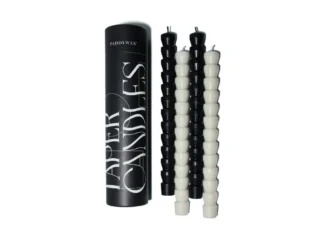 Paddywax TAPER dekoratívne sviečky čierna a biela 2+2 ks