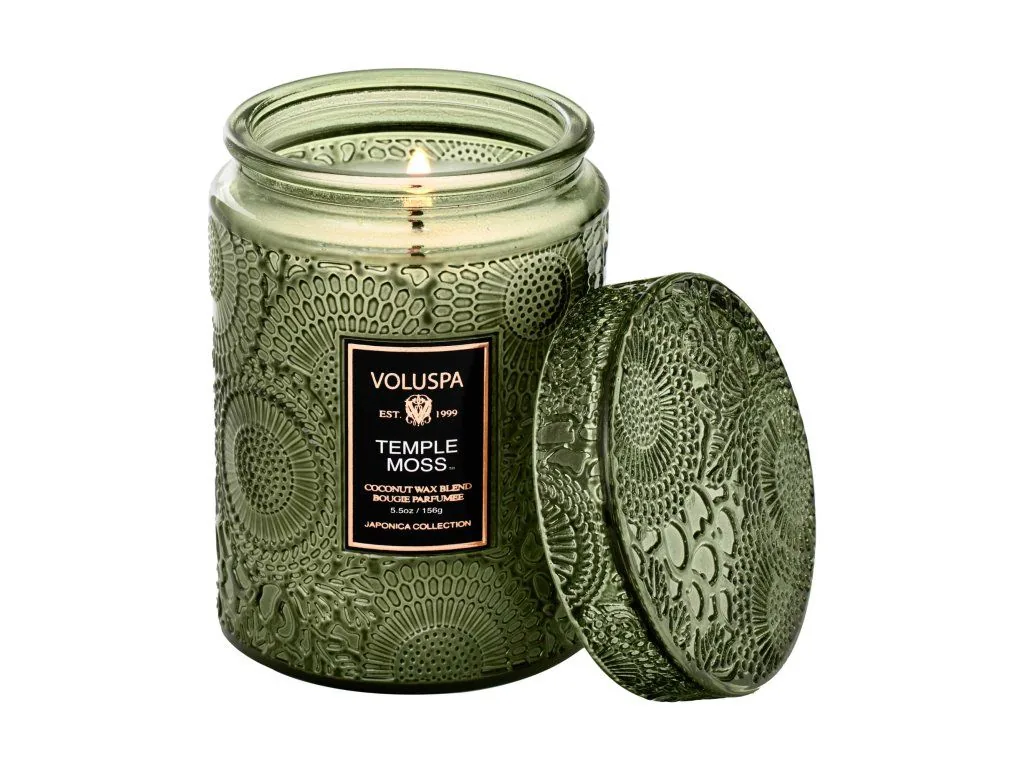 Voluspa Japonica Temple Moss Small Jar vonná sviečka (5.5oz / 156g) – Obrázok 2