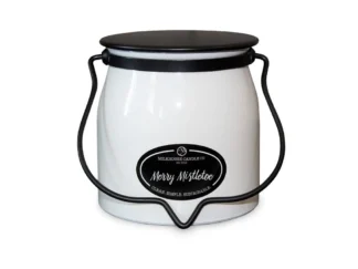 MILKHOUSE CANDLE Merry Mistletoe vonná sviečka BUTTER JAR 2-knôtová (454 g)
