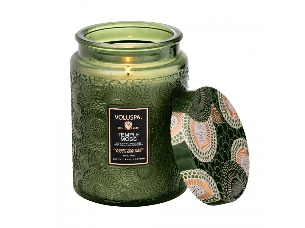 Voluspa Japonica Temple Moss Large Jar vonná sviečka (18oz / 510g) – Obrázok 2