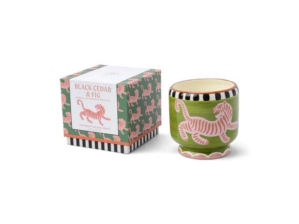Paddywax ADOPO Tiger: Black Cedar & Fig vonná sviečka 8 oz./226g – Obrázok 2