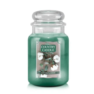 Country Candle Cotton Flowers vonná sviečka veľká 2-knôtová (737 g)