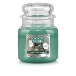 Country Candle Cotton Flowers vonná sviečka stredná 2-knôtová (510g)