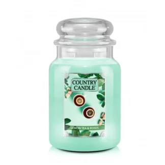 Country Candle Lemon Tea & Roses vonná sviečka veľká 2-knôtová (737 g)