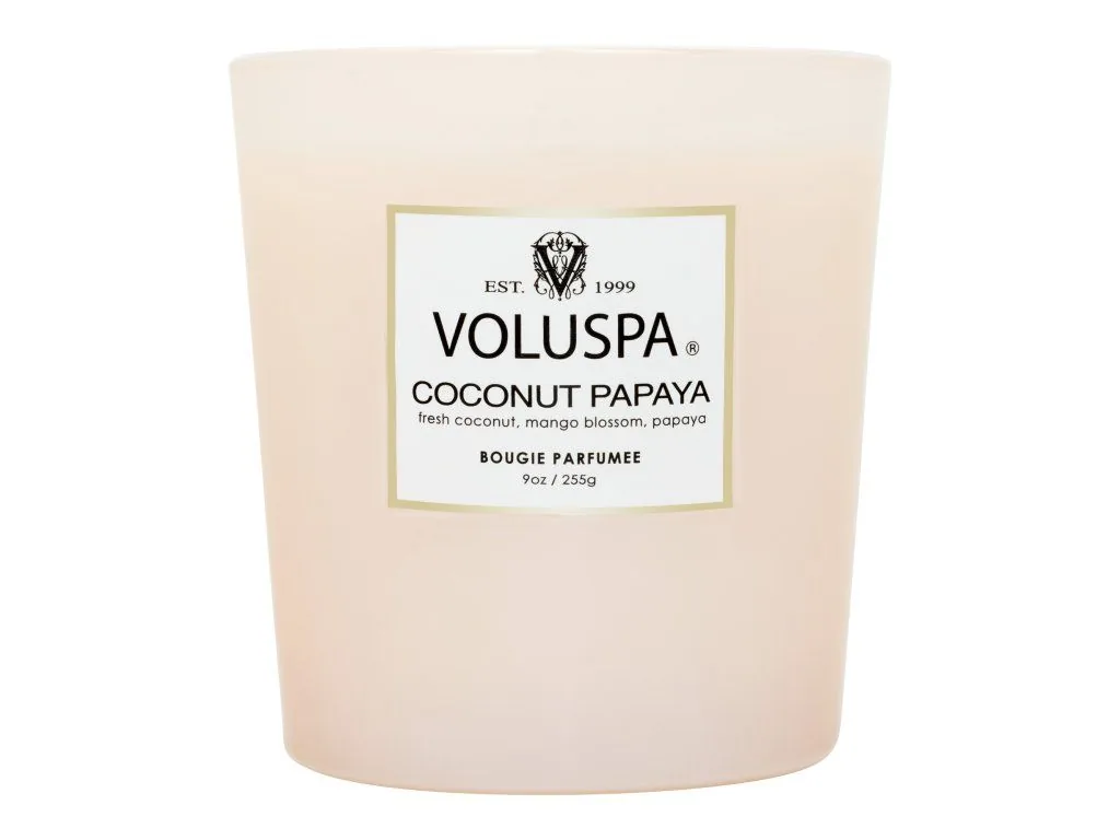 Voluspa Vermeil Coconut Papaya 9 oz Classic boxed vonná sviečka 255g – Obrázok 2