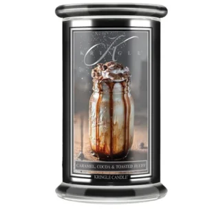 Kringle Candle Reserve Caramel, Cocoa & Toasted Fluff vonná sviečka veľká 2-knôtová (624 g)