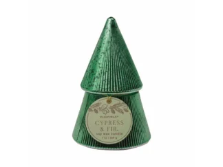 Paddywax Cypress & Fir vonná sviečka "vianočný stromček metalický" zelený (7oz / 198g)