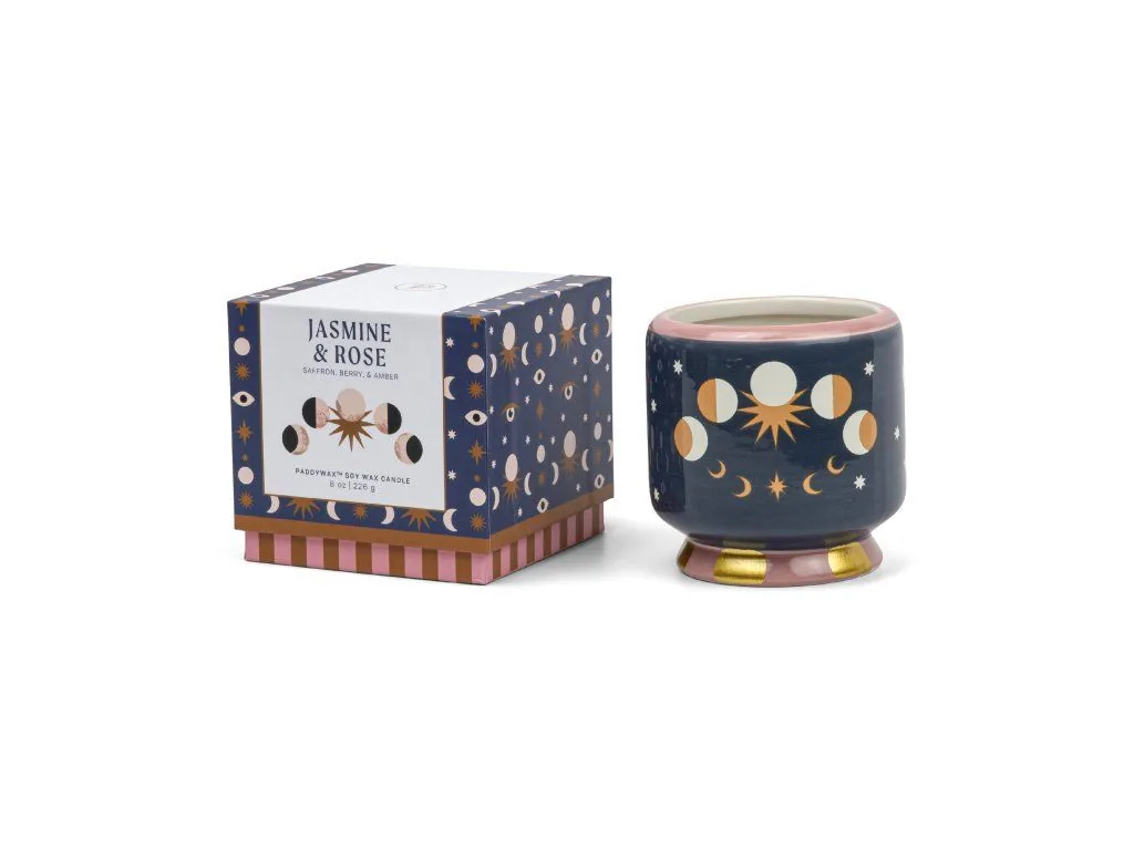 Paddywax ADOPO "MOON PHASES" Jasmine & Rose vonná sviečka 8 oz./226g