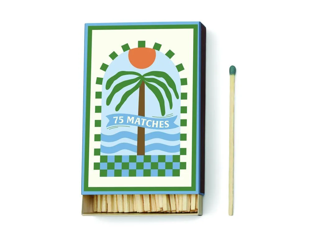 Paddywax ADOPO "Palm Tree" Dark Green - 75 zápalky (9,6 cm)