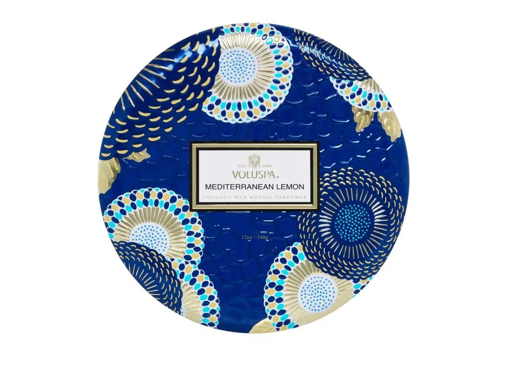 Voluspa Japonica Mediterranean Lemon 3 Wick Tin vonná sviečka 340g