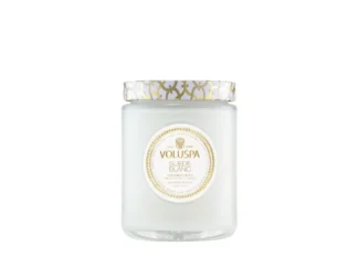 Voluspa Maison Blanc Suede Blanc Jar veľká sviečka (18oz / 510g)