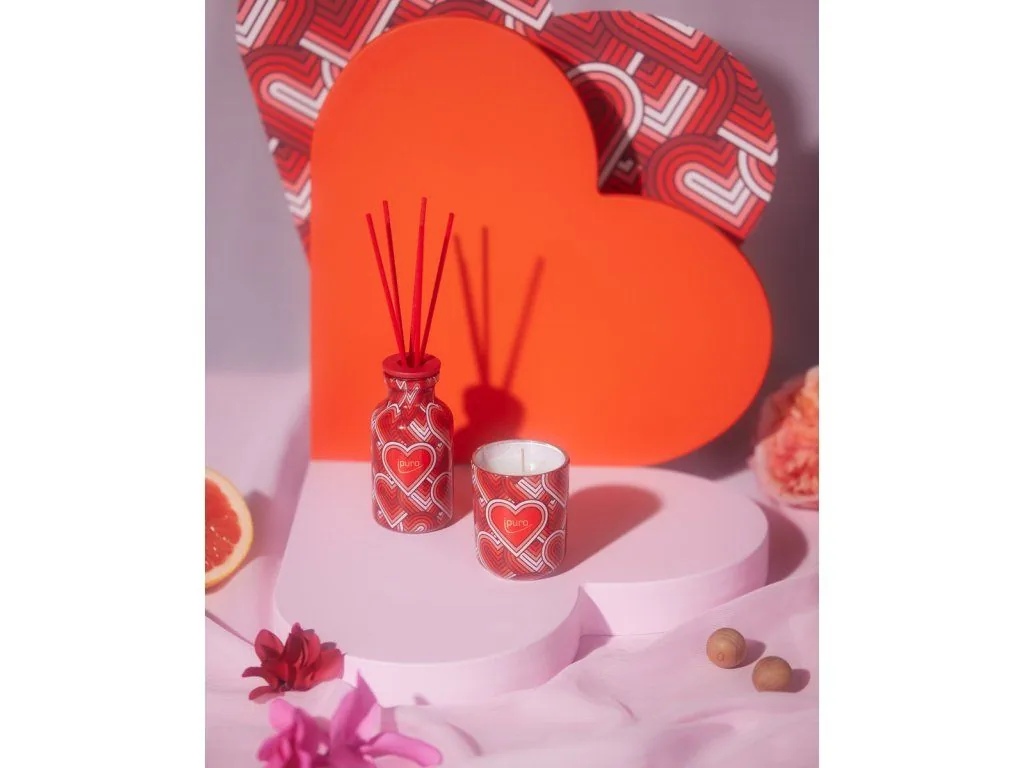 ipuro Love darčekový set WITH LOVE 50g sviečka + 50ml difuzér – Obrázok 3