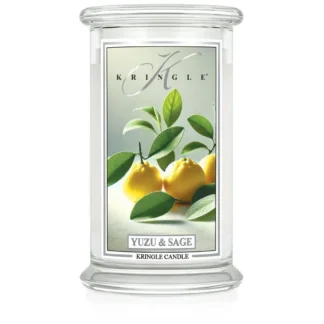 Kringle Candle Yuzu & Sage vonná sviečka veľká 2-knôtová (624 g)