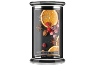 Kringle Candle Reserve Spiced Orange & Cranberry vonná sviečka veľká 2-knôtová (624 g)
