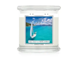 Kringle Candle Sea Salt & Bergamot vonná sviečka 4-knôtová 907g