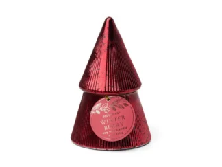 Paddywax Sangria Berry vonná sviečka "vianočný stromček metalický" červený (7oz / 198g)