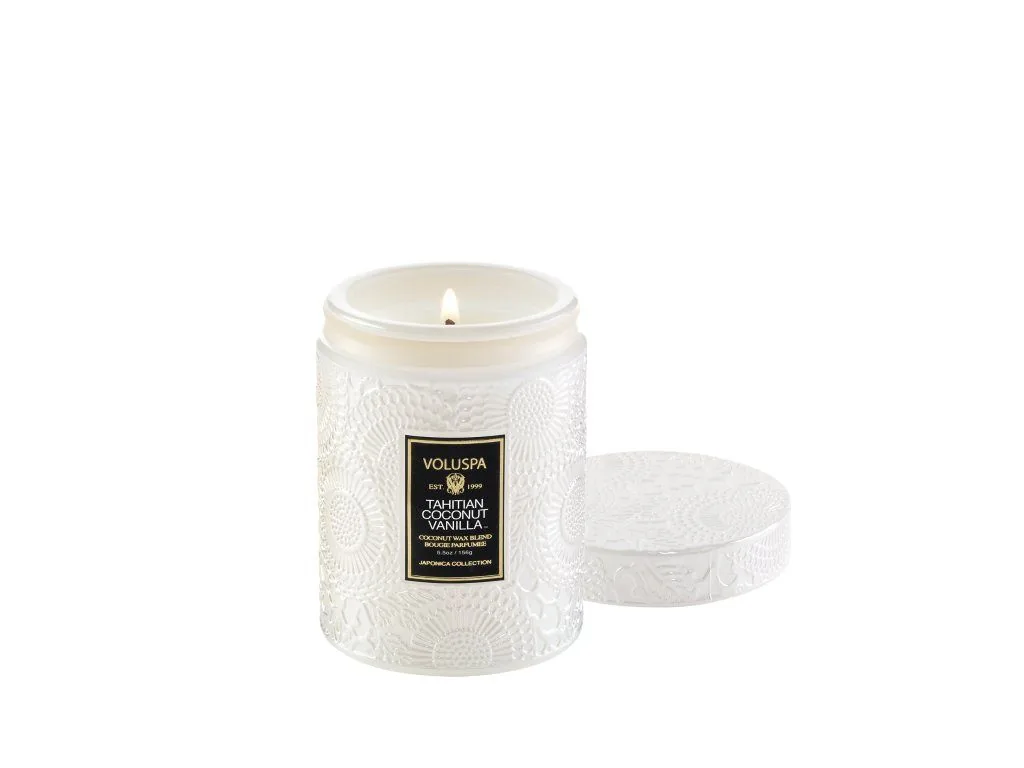 Voluspa Japonica Tahitian Coconut Vanilla Small Jar vonná sviečka (5.5oz / 156g) – Obrázok 2