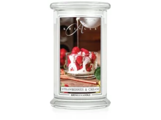 Kringle Candle Strawberries & Cream vonná sviečka veľká 2-knôtová (624 g)