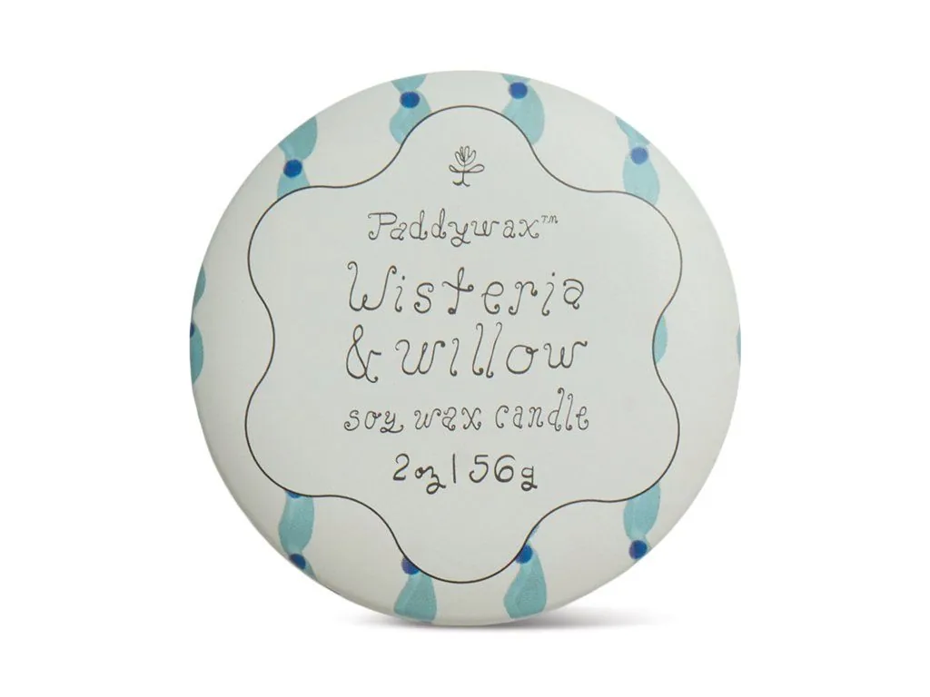 Paddywax TULIP Wisteria & Willow vonná sviečka v plechovičke 56g