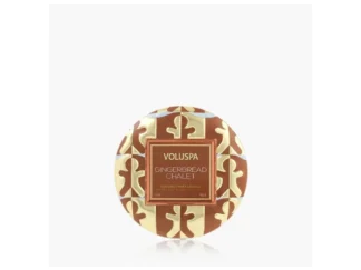 Voluspa Japonica Holiday Gingerbread Challet Mini Tin vonná sviečka 113g