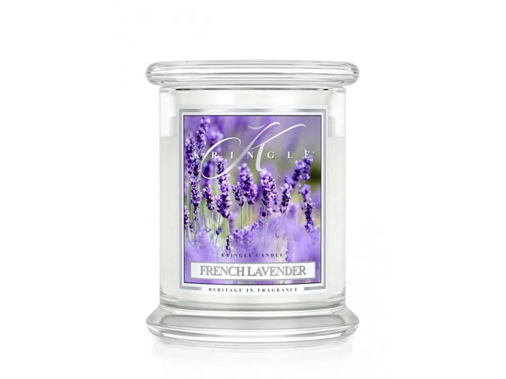 Kringle Candle French Lavender vonná sviečka stredná 2-knôtová (411 g)