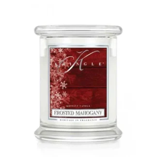 Kringle Candle Frosted Mahogany vonná sviečka stredná 2-knôtová (411 g)