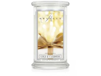 Kringle Candle Gold & Cashmere vonná sviečka veľká 2-knôtová (624 g)