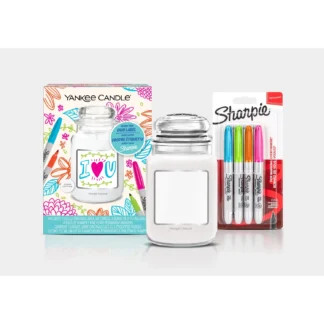 YC Darčekový Set 24 Veľká Sviečka Clean Cotton a Perá Sharpie