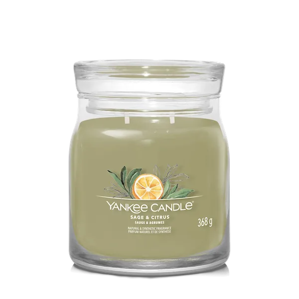 SAGE & CITRUS — Stredná sviečka Signature 368g
