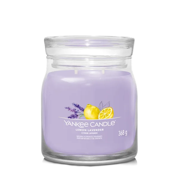 LEMON LAVENDER — Stredná sviečka Signature 368g