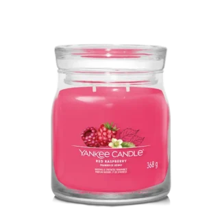 RED RASPBERRY — Stredná sviečka Signature 368g