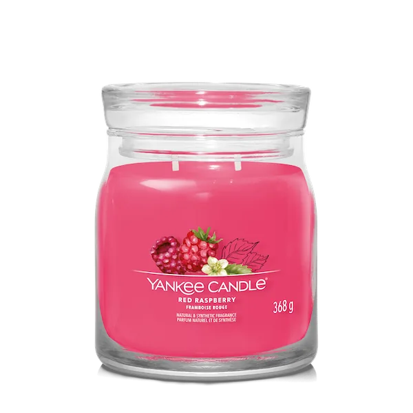 RED RASPBERRY — Stredná sviečka Signature 368g