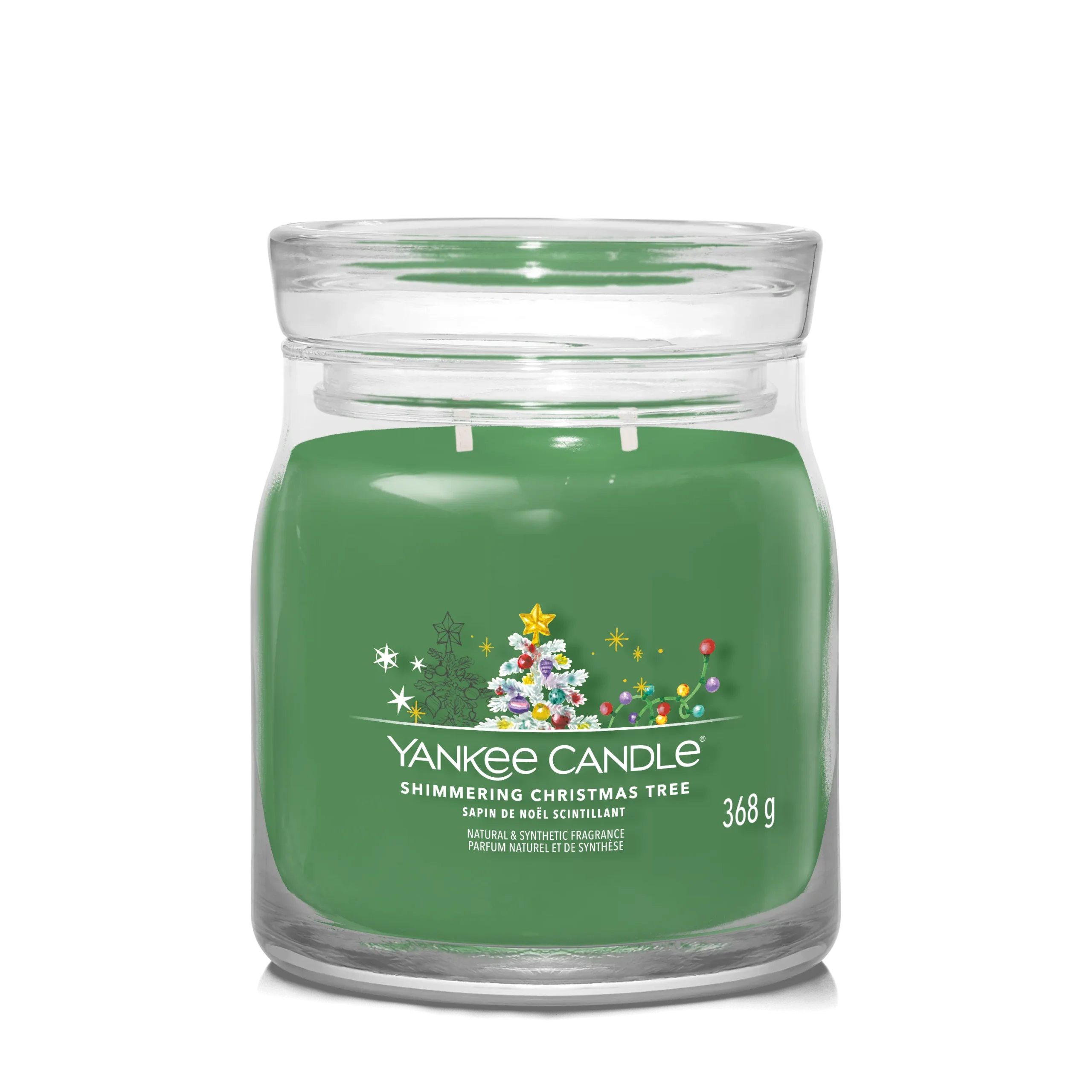 SHIMMERING CHRISTMAS TREE — Stredná sviečka Signature 368g