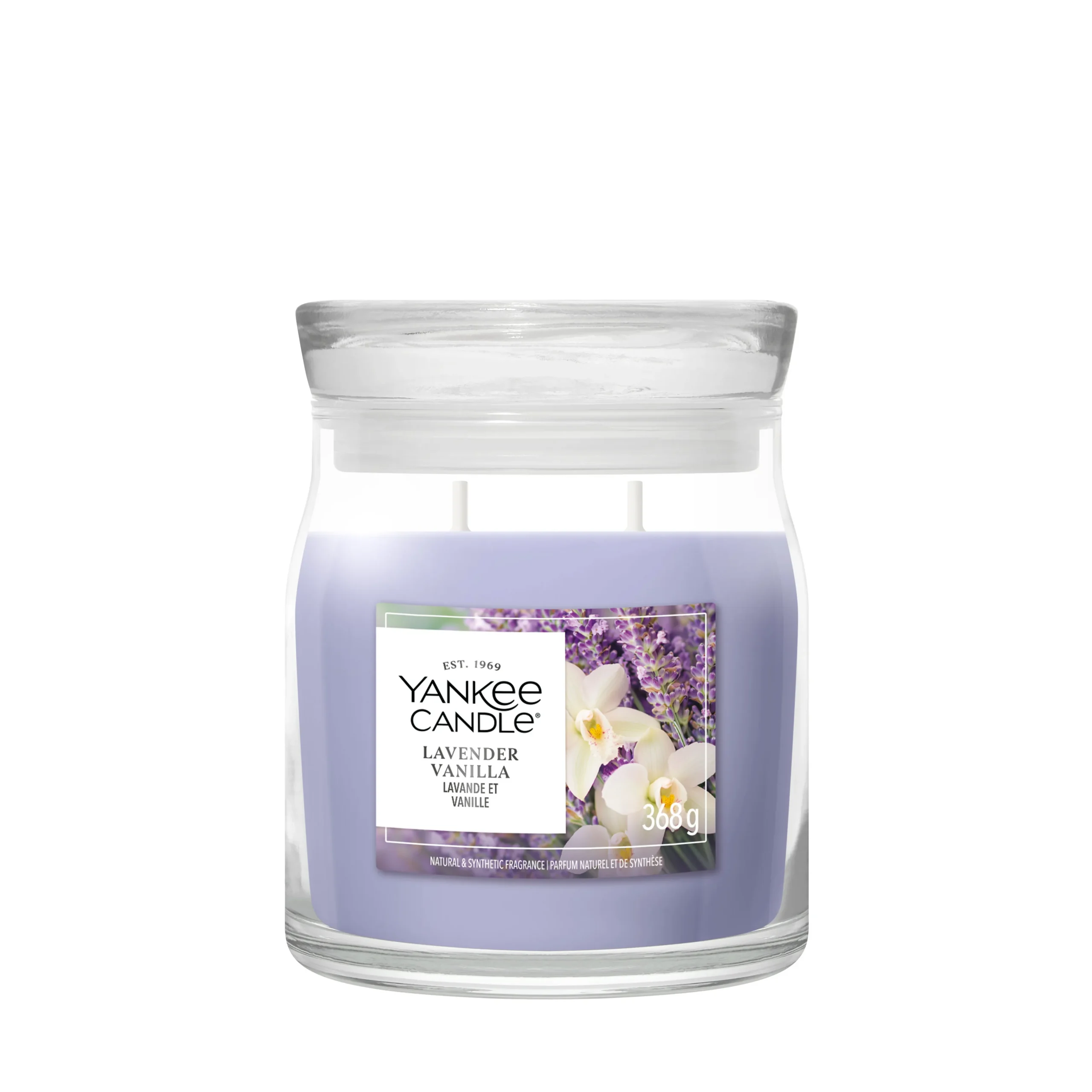 LAVENDER VANILLA — Stredná sviečka Signature 368g