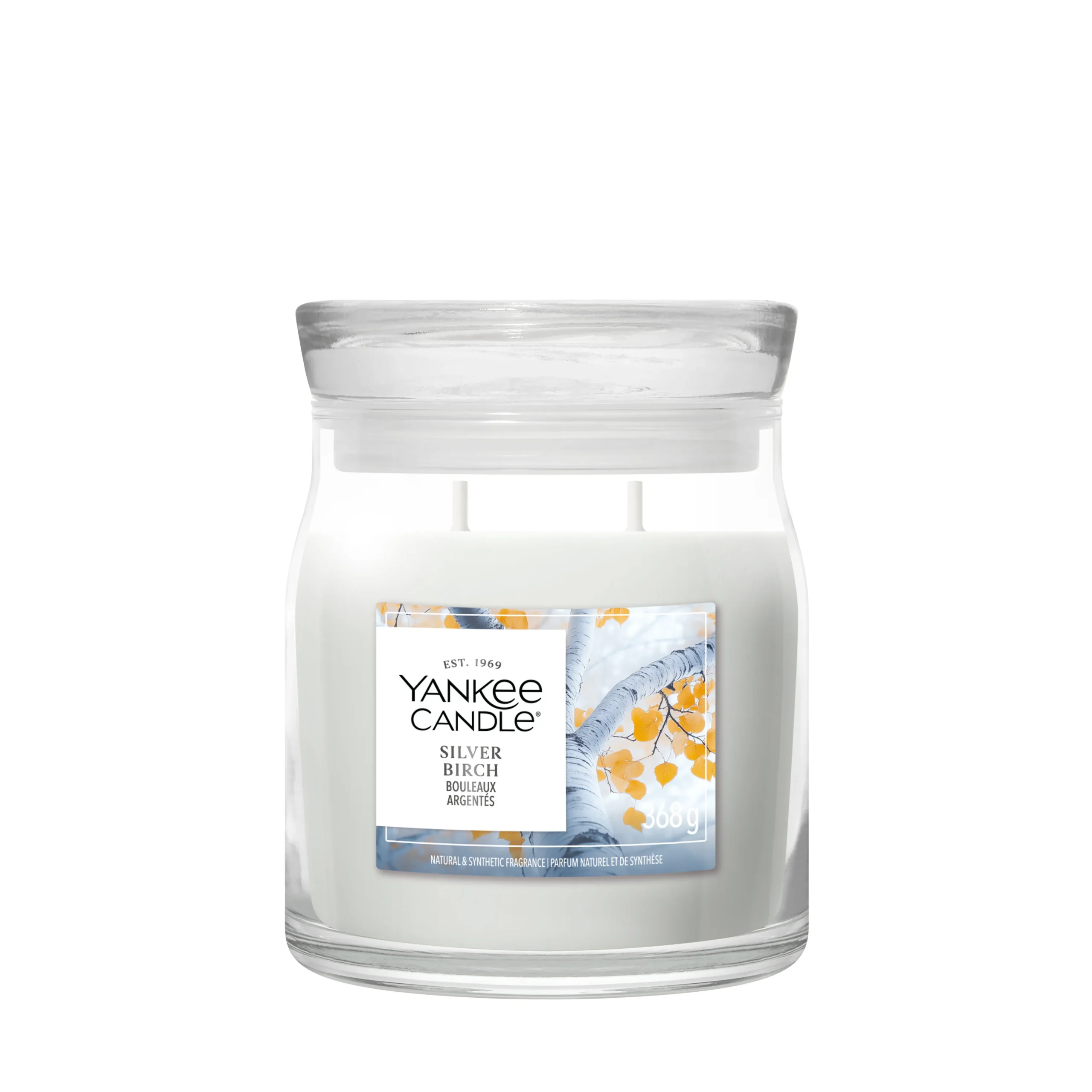 SILVER BIRCH — Stredná sviečka Signature 368g