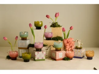 Paddywax TULIP Wisteria & Willow vonná sviečka v darčekovom balení 155g