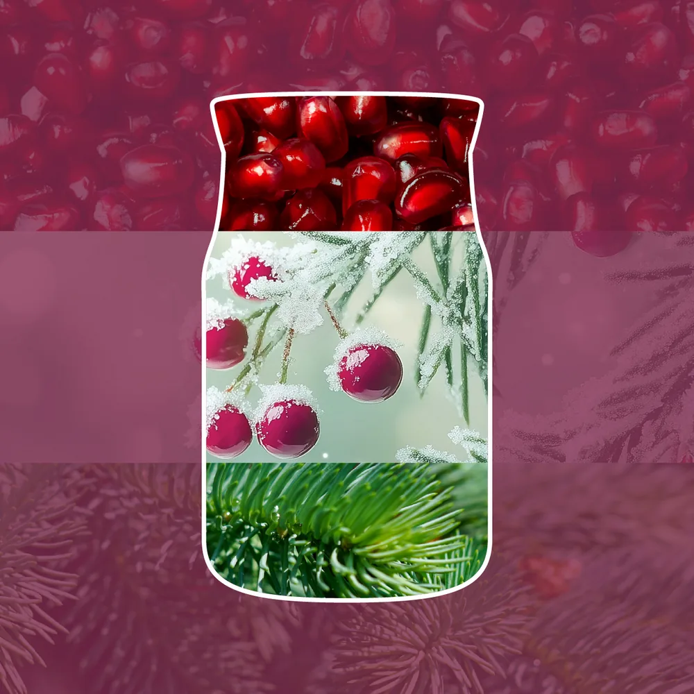 SPARKLING WINTERBERRY — Votívna sviečka v skle – Obrázok 3